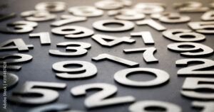 Mathematics background made with solid numbers